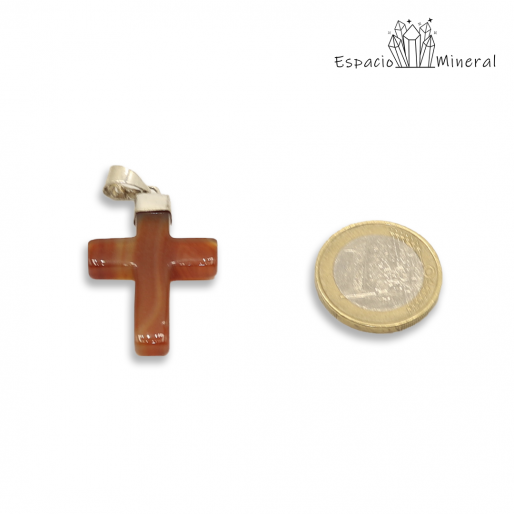 Colgante Cruz Cornalina Plata de Ley 2