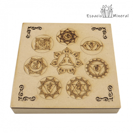 Kit 7 Chakras Mandala plano con Caja