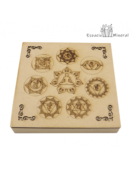 Kit 7 Chakras Mandala plano con Caja