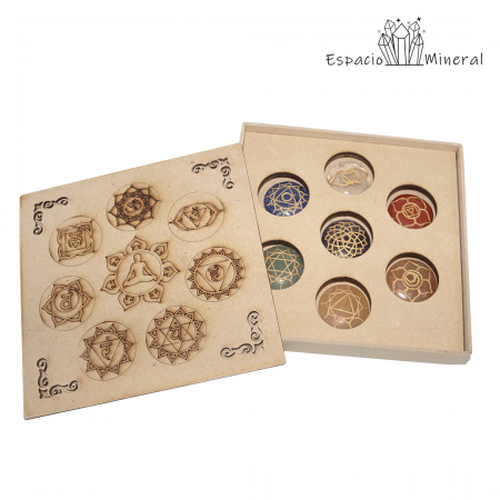 Kit 7 Chakras Mandala plano con Caja