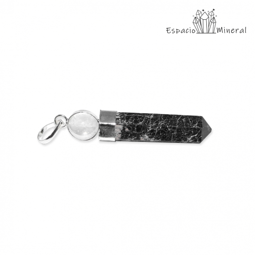 Colgante punta de Turmalina Negra con esfera