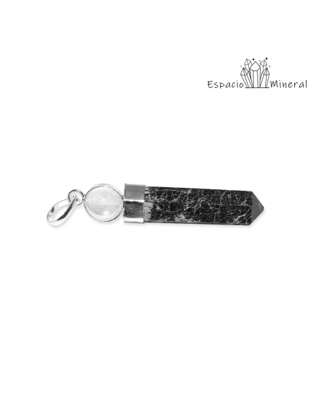 Colgante punta de Turmalina Negra con esfera