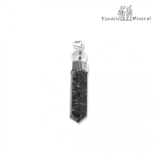 Colgante punta de Turmalina Negra con esfera 2