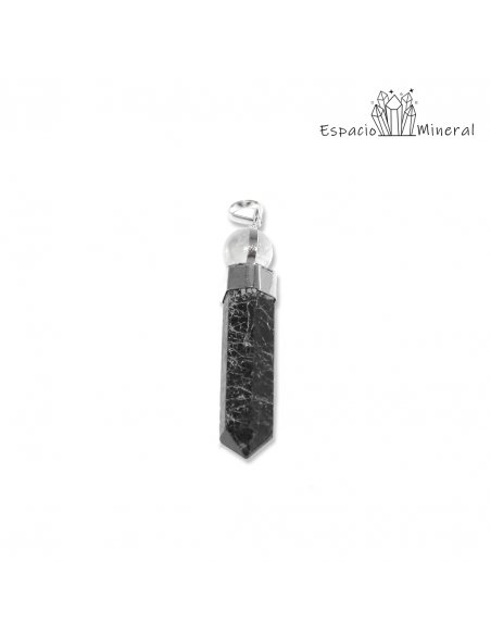 Colgante punta de Turmalina Negra con esfera