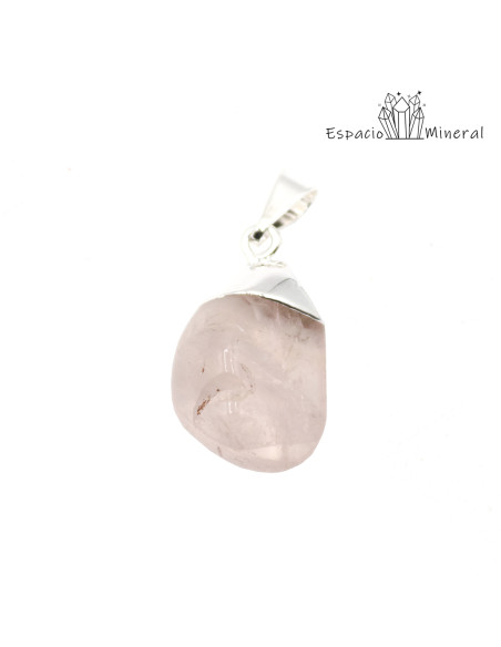 Colgante de Cuarzo Rosa natural