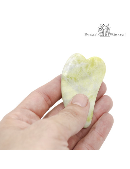 Masajeador Gua Sha de Jade Verde